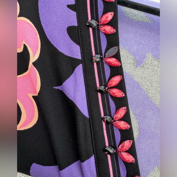 Hale Bob Pink Purple & Black Dress - Picture 3 of 4